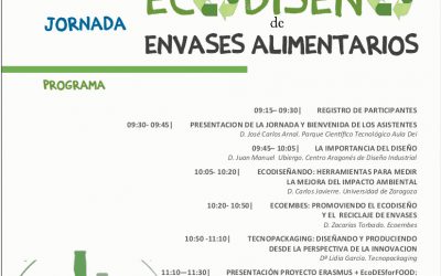 TABLÓN DE ANUNCIOS. Jornada sobre Ecodiseño de envases agroalimentarios el 24 de octubre en el CITA